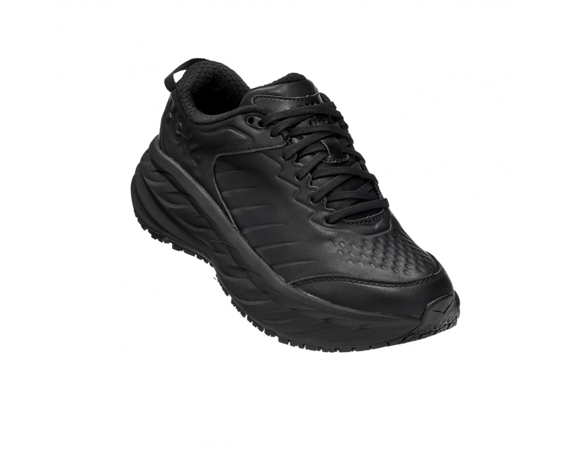 נעלי ספורט הוקה לגברים מעור Hoka Bondi SR wide צבע שחור