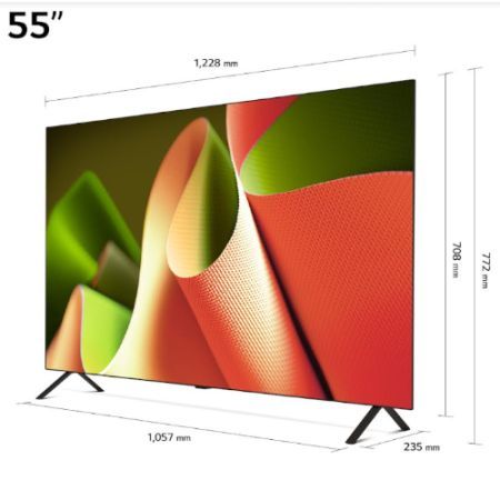 טלוויזיה חכמה "55 4K OLED B4 עם בינה מלאכותית מבית LG אל ג`י דגם OLED55B46LA אל ג'י