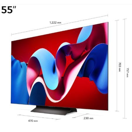 טלוויזיה חכמה "55 4K OLED EVO מבית LG אל ג`י דגם OLED55C46LA אל ג'י