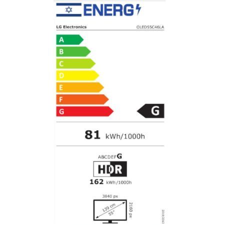 טלוויזיה חכמה "55 4K OLED EVO מבית LG אל ג`י דגם OLED55C46LA אל ג'י