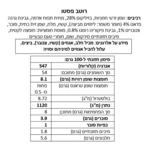 פונטי רוטב פסטו
