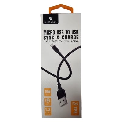כבל  MIRACASE MICRO TO USB 1.2M