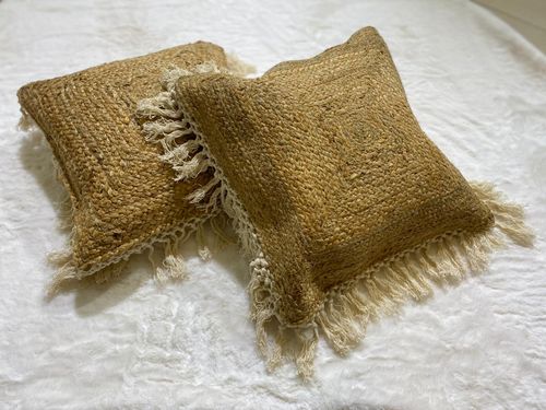 כרית חבל 100% בשילוב פרנזים