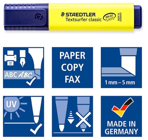 מרקרים זוהרים - סט של 8 יח STAEDTLER Textsurfer classic