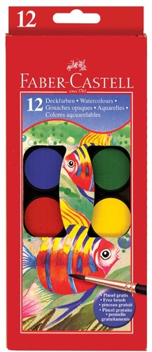 12 צבעי מים איכותיים מבית פאבר קאסטל