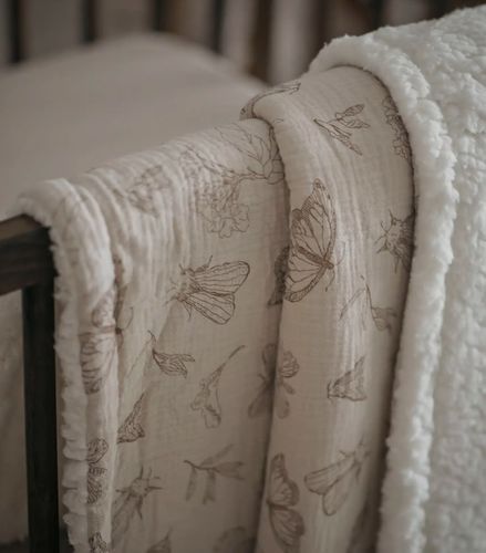 שמיכת תינוק דו-צדדית רכה עם צד פרוותי 70x100 ס