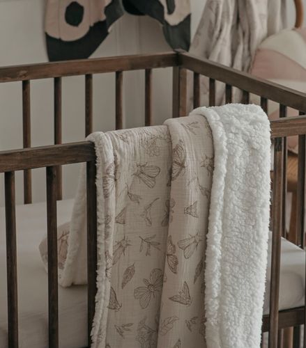 שמיכת תינוק דו-צדדית רכה עם צד פרוותי 70x100 ס