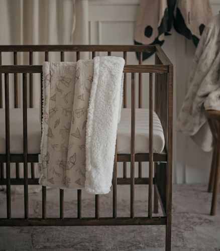 שמיכת תינוק דו-צדדית רכה עם צד פרוותי 70x100 ס