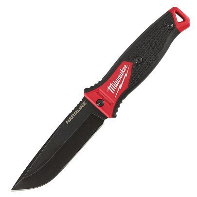 סכין מקצועית עם להב חלק Milwaukee Hardline