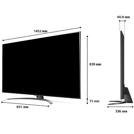 טלוויזיה חכמה 86" LG 4K Nano Cell אל ג'י Quantum Dot & NanoCell 86QNED816QA