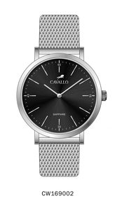 שעון Cavallo COMO כסוף/שחור לגבר