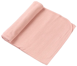 שמיכה לתינוק מבד פוינטל 100% כותנה טריקו 80*80 ס"מ - פודרה