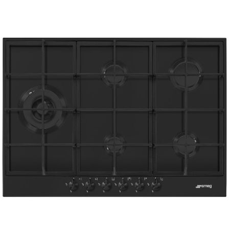 כיריים 75 ס”מ 5 מבערים שחור מט SMEG דגם PX375LMB