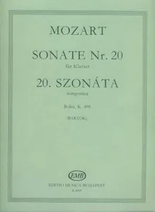 ספר תווים Mozart Sonata No. 20 in Bb major, K.498 - piano solo