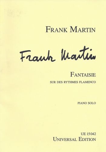 ספר תווים Frank Martin: Fantasy on Flamenco Rhythms for piano, for piano