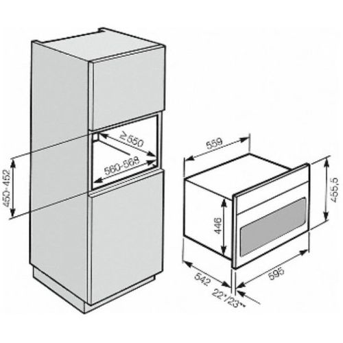 תנור אפייה משולב מיקרוגל דגם H6800BM מילה Miele