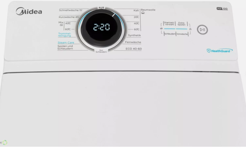 מכונת כביסה פתח עליון 8 ק''ג Midea מידאה MF100T80B/W-IL