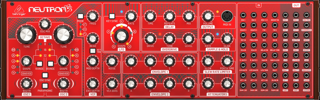 Behringer NEUTRON – סינתיסייזר אנלוגי חצי-מודולרי Paraphonic ***מוצר מהתצוגה***