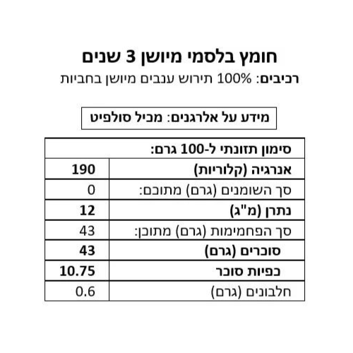 חומץ בלסמי מיושן 3 שנים