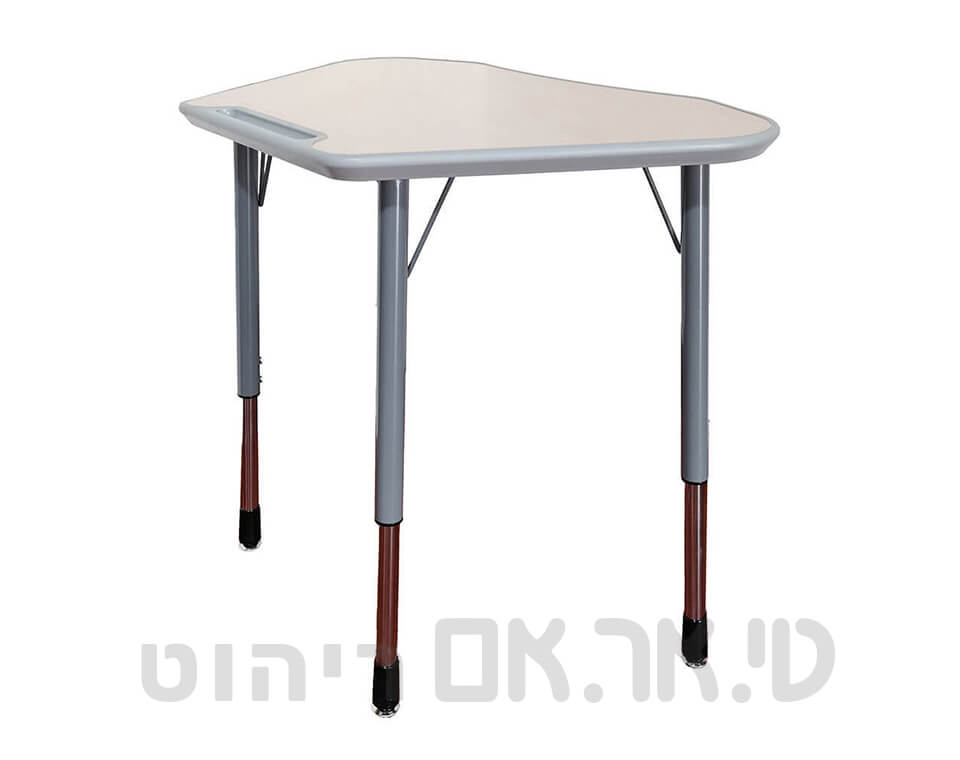שולחן טרפז יחיד דגם קנגרו עם רגליים מתכוונות