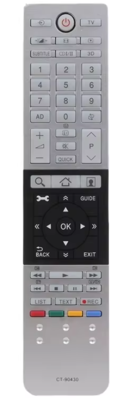 שלט תואם לטלוויזיה טושיבה TOSHIBA SMART TV דגם : CT-90430