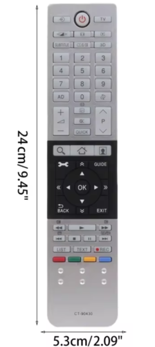 שלט תואם לטלוויזיה טושיבה TOSHIBA SMART TV דגם : CT-90430