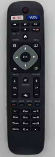 שלט תואם לטלויזיה חכמה פיליפס PHILIPS-SUPER-UNIVERSAL Smart LED TV