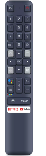 שלט תואם אוניברסלי לטלויזיה חכמה טיסיאל TCL SMART TV 