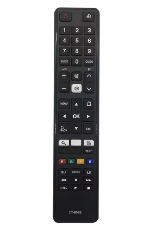 שלט תואם לטלוויזיה טושיבה חכמה TOSHIBA SMART TV דגם : CT-8069
