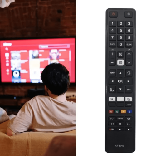 שלט תואם לטלוויזיה טושיבה חכמה TOSHIBA SMART TV דגם : CT-8069