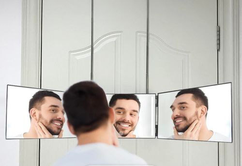 מראה עצמית משולשת עם תאורה STERNIK SELF MIRROR CY-043-1