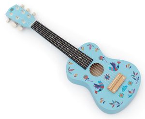 גיטרה אקוסטית "23 מעץ לילדים עם מפרט ומיתר להחלפה - תכלת