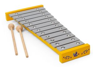 קסילופון עשוי עץ ומתכת מלודי לילדים 