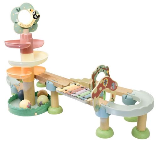 מסלול כדורים מעץ במדרון 43 חלקים - חברים מהיער