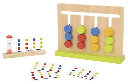 משחק פיתוח קוגנטיבי הזזת חרוזים לוגי עם אפשרות משחק נגד הזמן