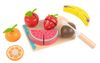 משחק חיתוך פירות עץ עם מגש וסכין 14 חלקים
