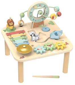 שולחן פעילות ללמידה התפתחותית מעץ 7 פעילויות חברי היער שלי