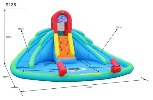 פארק מים אוקיינוס כפול מגלשות ותותחי מים Happy Hop דגם 9135