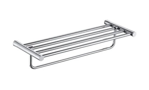 מדף מגבות 60 ס״מ לאמבטיה STYLO-4788-CP ניקל מבריק