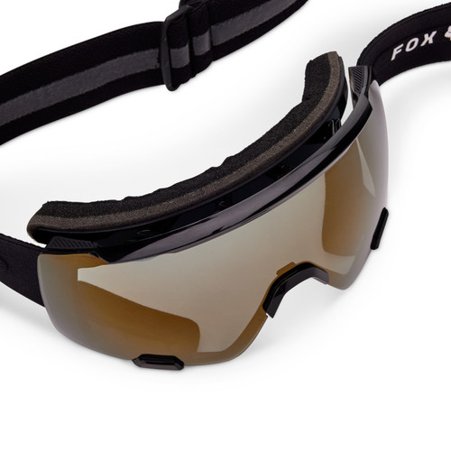 משקפי אבק לאופניים פוקס שחור / עדשה כהה זהב - FOX PUREVUE GOGGLES V25