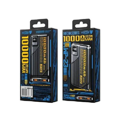 מטען נייד&nbsp;מהיר עם צג  WEKOME WP-23 10,00mA PD 22.5W שחור