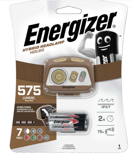 פנס ראש היברידי 575 לומן נטען 7 מצבים - Energizer