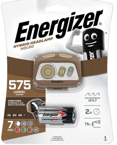 פנס ראש היברידי 575 לומן נטען 7 מצבים - Energizer
