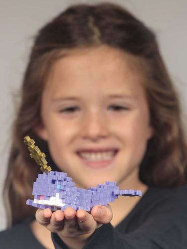 משחק הרכבה 100 חלקים קטנים במארז צינור רב פעמי - לוויתן