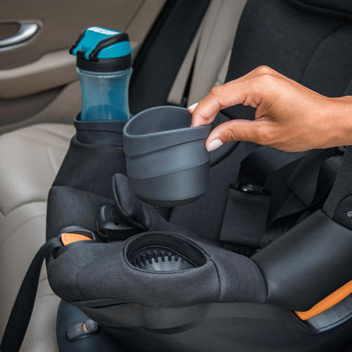 כסא בטיחות מסתובב פיט 360 Fit עם בדי קלירטקס ClearTex ללא כימיקלים ומנגנון התקנה LeverLock - אפור כהה - Carbon צ'יקו