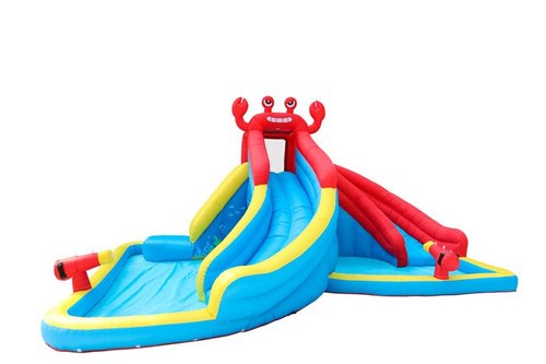 מתקן קפיצה מתנפח עם מים גדול | פארק מים החיות | JUMPER | שיכשוכית+מגלשות+קיר טיפוס+מנהרה