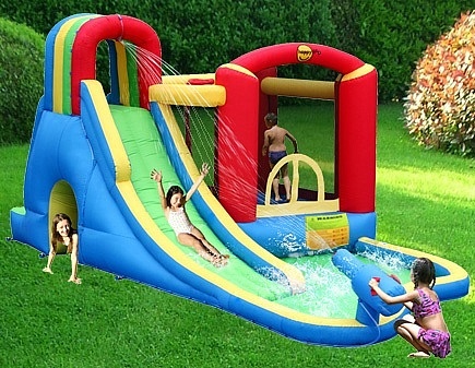 טרמפולינה מתנפחת ומגלשת מים Happy Hop | Splash Wave