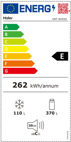 מקרר מקפיא עליון 498 ליטר Haier האייר HRF-840SSR כסוף 