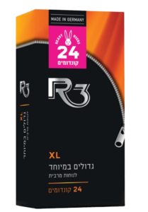 קונדומים גדולים במיוחד | לנוחות מירבית | XL | מכיל 24 יחידות | R3