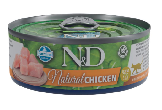 N&D Chicken - מעדן עוף לחתולים 70 גרם מבצע 10% הנחה בקניית 10 יח